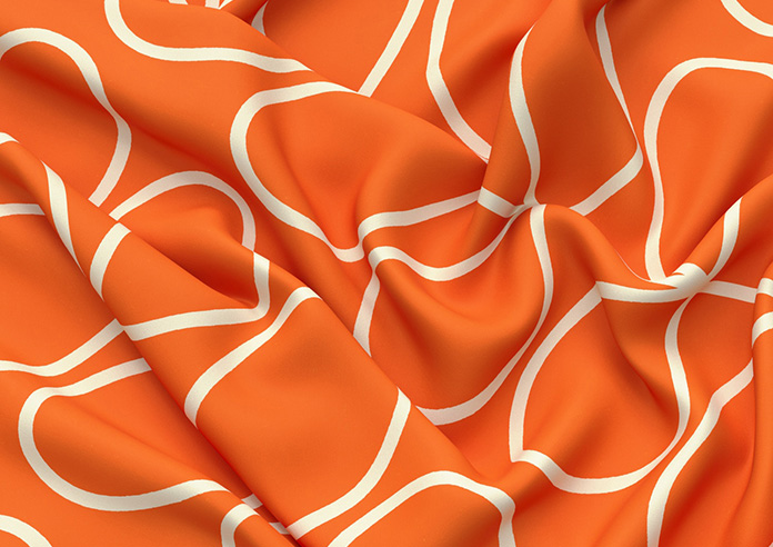 Orla Kiely Jumbo Linear Stem, Persimmon - Twist&Fit Roman Blind - Image 4